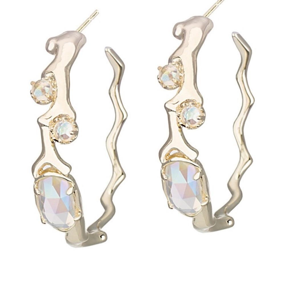 Kendra Scott Kristin Hoop Iridescent Crystal